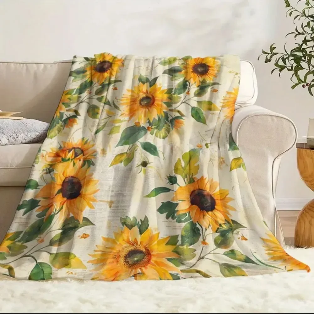 Super Soft Lightweight Sunflower Fleece Blanket 50